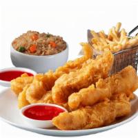 8 Fingers · 8 crispy chicken fingers. Includes 2 dipping sauces. Served with or without sides. Make it a...
