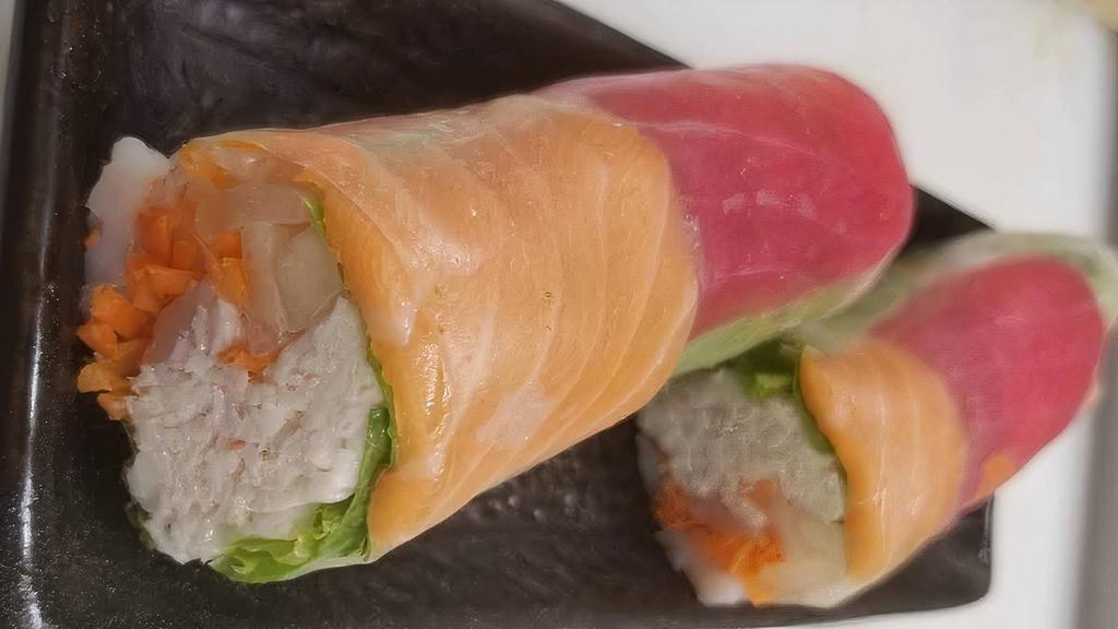 Seafood Wrap · Rice paper, cucumber, avocado, carrot, tuna,salmon,shrimp,crab