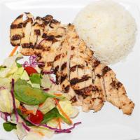 Charbroiled Chicken  Rc · Chilled rice vermicelli with charbroiled chicken breast. served with shredded lettuce shredd...
