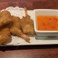 Shrimp Tempura – Tôm Chiên Bột (5) · Served with sweet chilli sauce.