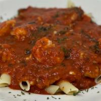Veal & Shrimp Fra Diavolo · Spicy.