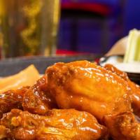 8 Wings · Wings come with celery, carrots and choice of ranch or blue cheese.