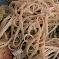 Pasta Primavera · Alert your server of any food allergies.

Linguini served with sauteed broccoli zucchini yel...