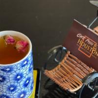 Rosebud Tea · Pure mini rosebuds, good for skin and peaceful sleep.