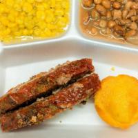 Meatloaf 2Pc · Served with 3 sides and cornbread.
