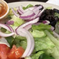 Garden Salad Large Tray · Mixed lettuce Romaine and Ice Berg, Tomatoes, Red Onions, Black Olives and Pepperoncini Pepp...