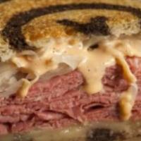 Reuben - The Classic Way · America's favorite, corned beef, sauerkraut, swiss cheese & 1000 island sauce piled high on ...