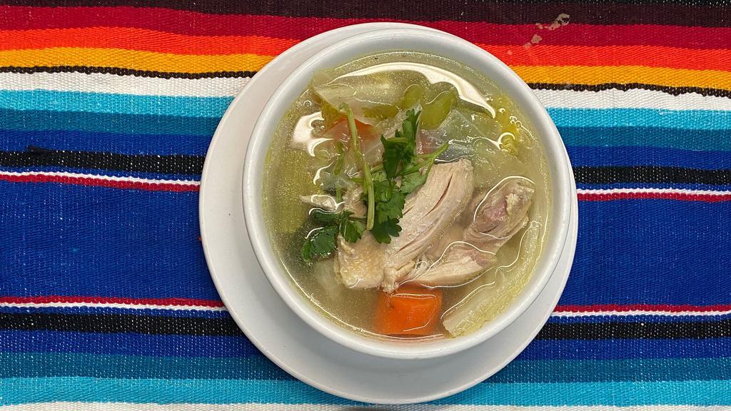 Chicken Soup · 24 oz. Chicken Soup served with Mexican Rice and corn tortillas  served from              11 am-2 pm.
Served Monday thur Friday only