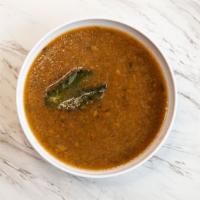 Greek Lentil Soup · vegetable broth base with lentils, onions, garlic & bay leaves