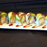 Dragon Roll · California roll topped with eel, avocado and sweet sauce.