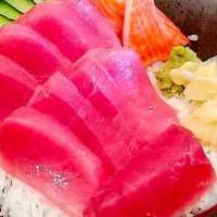 Tuna Bowl · Rice with fresh tuna.