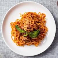 Spaghetti Meatballs · Marinara meatballs, tomato sauce and parmesan cheese. Served with garlic bread.