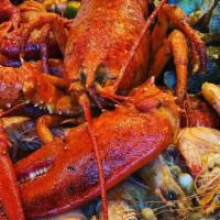 Combo 4 · 1 lobster or 1 dungeness crab, 1 lb. shrimp (head on) or 3/4 lb shrimp (head off), 1lb. craw...