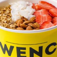 G-Bowl · Blended with açaí, Greek yogurt, strawberries, banana, almond milk topped with granola, coco...
