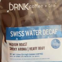 Swiss Water Decaf 12Oz · Medium Roast 
Smoky Aroma | Heavy Body