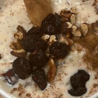 Marcela’S House Made Arroz Con Leche · Traditional Mexican rice pudding, walnuts, raisins, cranberries. Made in house