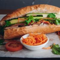 Pork Belly Sandwich · Steam flavorful Pork Belly Serve with veggies