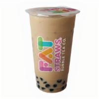 Lg Jasmine Milk Tea-D · A fresh and subtle floral milk tea. Allergens: Dairy. (Picture shown with optional boba/jell...