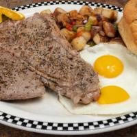 14 Oz Usda Choice Porterhouse Steak & Eggs · Our classic breakfast with a 14 oz USDA Choice Porterhouse steak, two eggs cooked to order, ...