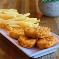 Kids Chicken Nuggets · 5 Piece Chicken Nuggets with Fries served with Ketchup