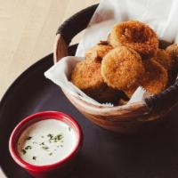 Fried Pickles  · Beer battered and tossed in a zesty southern spice blend. Served with ranch or sweet Thai ch...