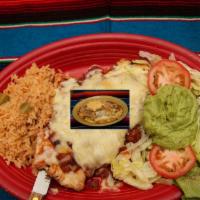 Pollo Cancun · Grilled chicken breast topped with sliced bacon, mexican sauce and monterrey jack cheese. Se...