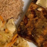 Jerk Salmon · Salmon seasoned with our authentic jerk sauces and grilled to a rich tender texture