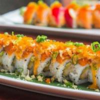 Hot Night Roll · Shrimp tempura, spicy tuna, avocado and spicy mayo sauce.

Consuming raw or under cooked mea...