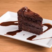 Triple Chocolate · Triple layered rich chocolate cake with fresh whipped cream.