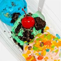 3 Scoops · 3 Large Scoops of your favorite flavors + toppings