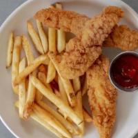 Kids Chicken Tenders · served with fries
