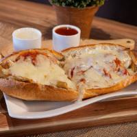 Sausage Parmegiana · Lean sliced Italian sausage along with our signature homemade marinara sauce and melted prov...