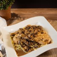 Chicken Marsala · Chicken breast sautéed with mushrooms in our unique Marsala wine sauce. All meals come over ...
