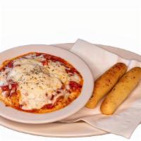Ravioli With Meat Sauce · (Cheese or Beef) with our  meat sauce, covered with mozzarella cheese. A la carte served wit...