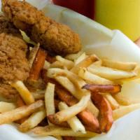 Chicken Tender Basket · Adult sized! Served either regular or buffalo style.