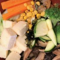 # 1    Vegetarian (Cooked) · Avocado, cucumber, Black mushroom, fried tofu, broccoli, edamame, kimchee, carrot, zucchini,...