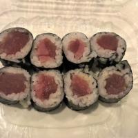 Tuna Roll (8Pcs) · fresh tuna rolled in rice, seaweed outside