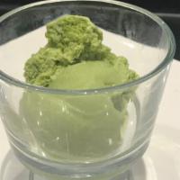 Green Tea Ice Cream · one scoop of Japanese green tea ice cream.