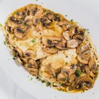 Chicken Marsala · Chicken breast sautéed with mushrooms in a marsala wine sauce.