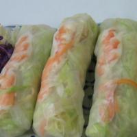 Summer Roll Shrimp (2 Pcs) · Fresh rolls stuffed with shrimp, lettuce, basil leave, carrot, and bean sprout; and peanut s...