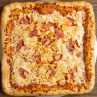 Hawaiian Pizza  · Double Canadian bacon, pineapple and extra cheese.