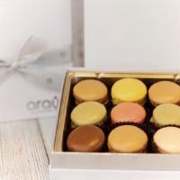 9 Pieces French Macarons Signature Gift Box · Authentic macarons, imported from France, are an exclusive treat from Araya Artisan Chocolat...
