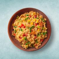Wok Fried Rice  · Long grained basmati rice cooked with vegetables and Indo-Chinese sauces.