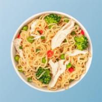 Chicken Noodle Noods · Noodles stir-fried with fresh chicken, fresh seasoned mixed vegetables, and Indo-Chinese sau...