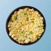 Hawkers Egg Fried Rice · Long grain aromatic rice wok tossed with fried egg, fresh seasonal mixed vegetables, and Ind...