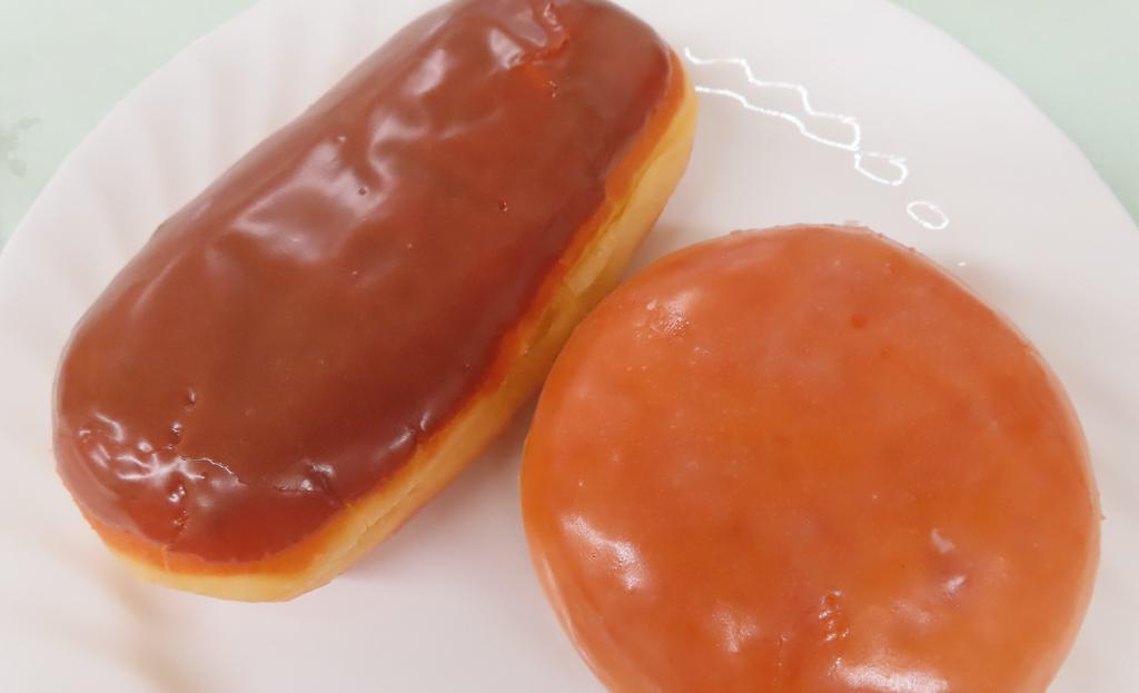Filled Donut - Raspberry  · Glazed donut filled with raspberry