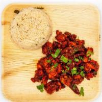 Chicken Majestic · Spiced, battered & fried white meat sauteed w/ red chillies, assorted spices & cilantro.
Ser...