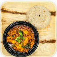 Chicken Curry · Authentic‎ home style chicken curry made w/ freshly prepared spices.
Served with Rice Pilaf