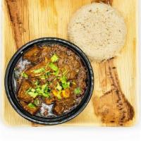 Gongura Mutton · Andhta style mutton curry cooked with gongura leaves
Served with Rice Pilaf