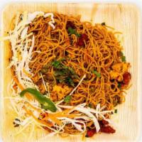 Chicken Schezwan Noodles · Hakka Noodles street style made with an assortment of vegetables, eggs and chicken and tosse...